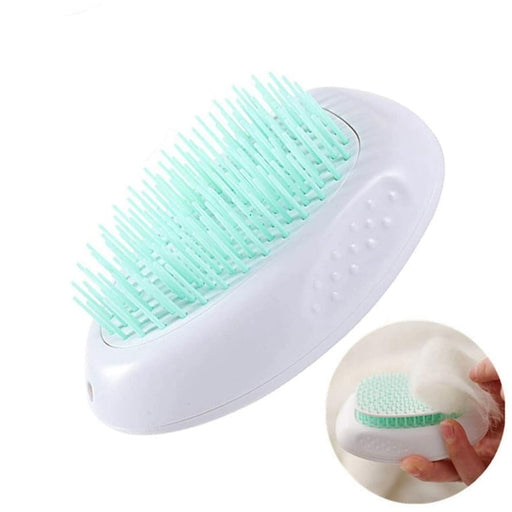 Safe Round Soft Bristles Slicker Self Cleaning Dog Comb