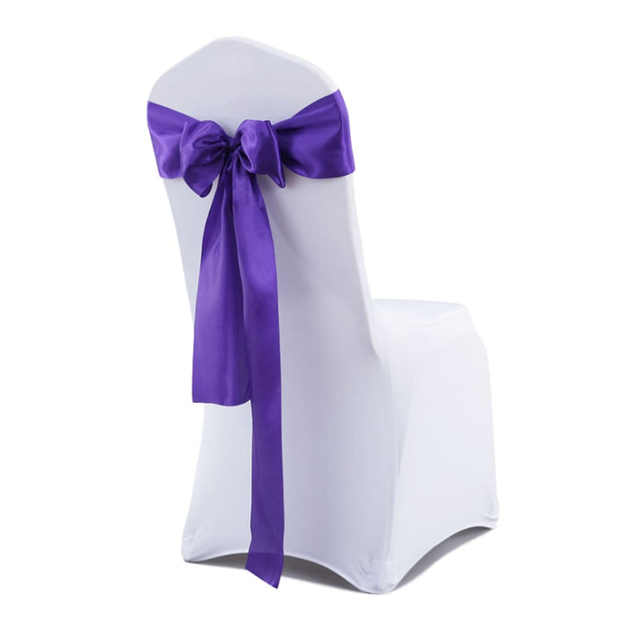 Goslash Picks 50x Satin Chair Sashes Cloth Cover Wedding