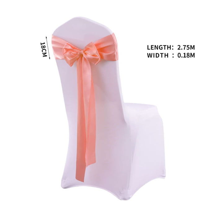 Goslash Picks 50x Satin Chair Sashes Cloth Cover Wedding