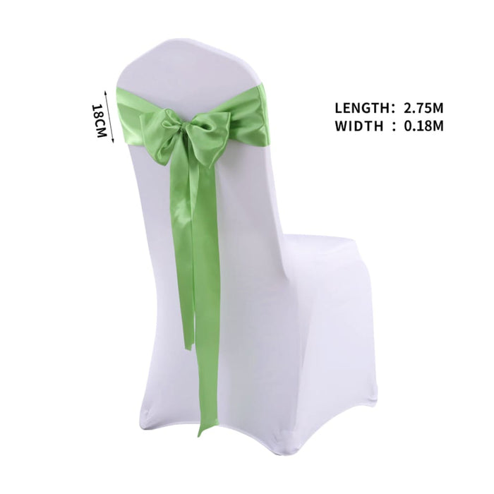 Goslash Picks 50x Satin Chair Sashes Cloth Cover Wedding