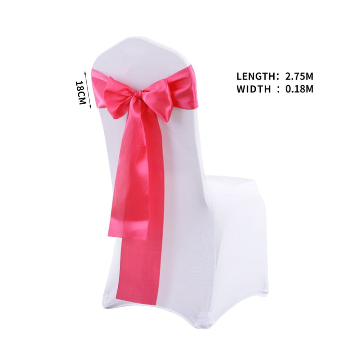 Goslash Picks 50x Satin Chair Sashes Cloth Cover Wedding