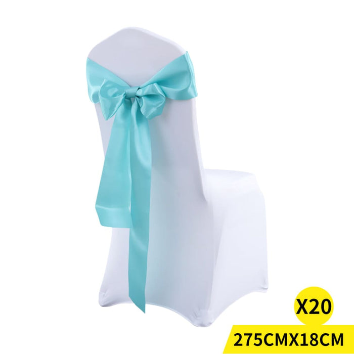 Goslash Picks 20x Satin Chair Sashes Cloth Cover Wedding