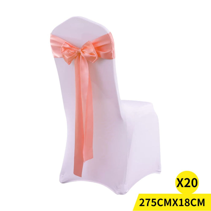 Goslash Picks 20x Satin Chair Sashes Cloth Cover Wedding