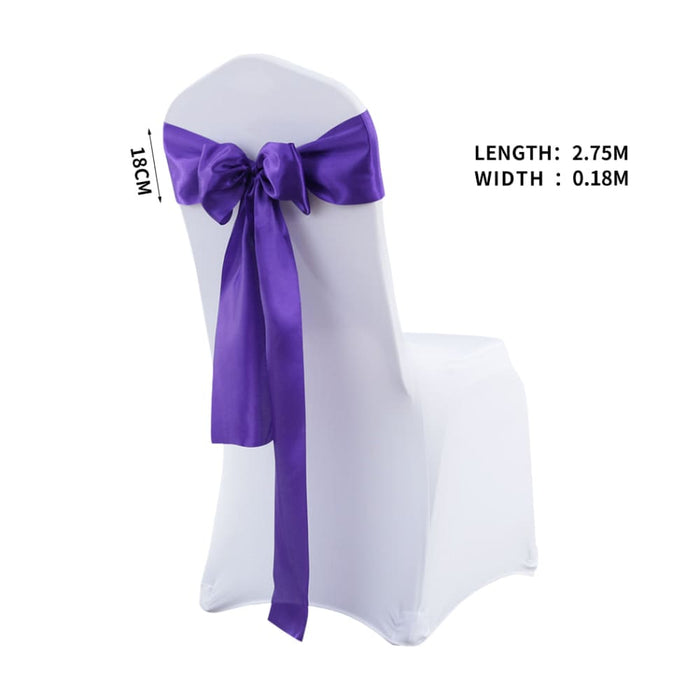 Goslash Picks 20x Satin Chair Sashes Cloth Cover Wedding