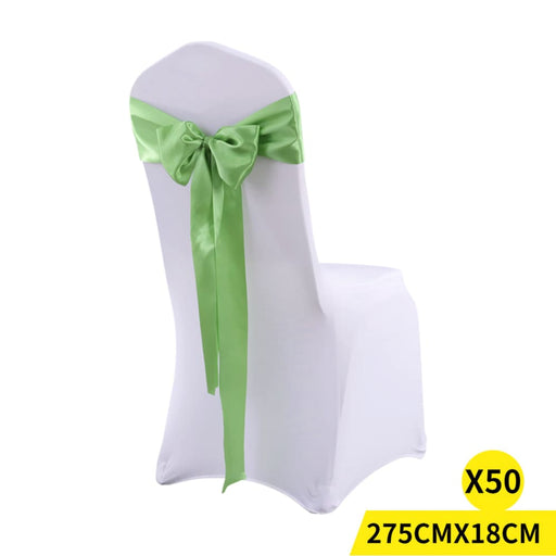 Goslash Picks 50x Satin Chair Sashes Cloth Cover Wedding