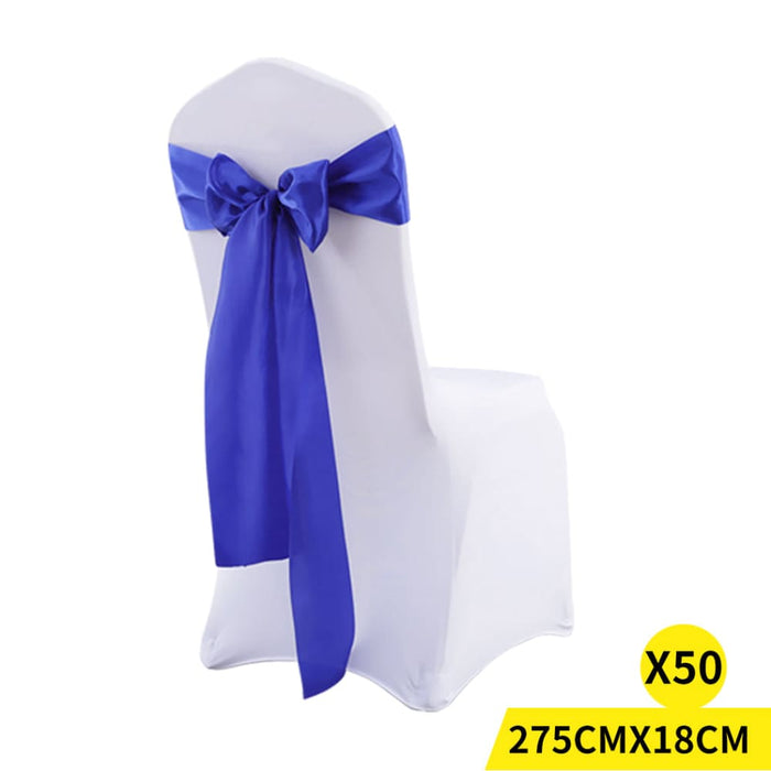 Goslash Picks 50x Satin Chair Sashes Cloth Cover Wedding