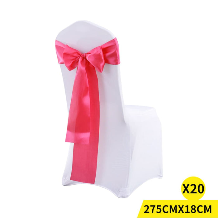 Goslash Picks 20x Satin Chair Sashes Cloth Cover Wedding