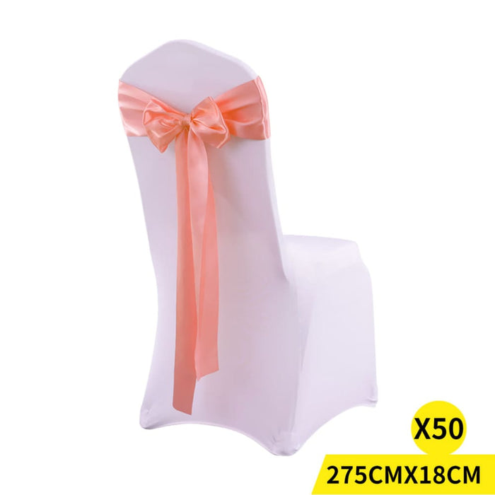 Goslash Picks 50x Satin Chair Sashes Cloth Cover Wedding