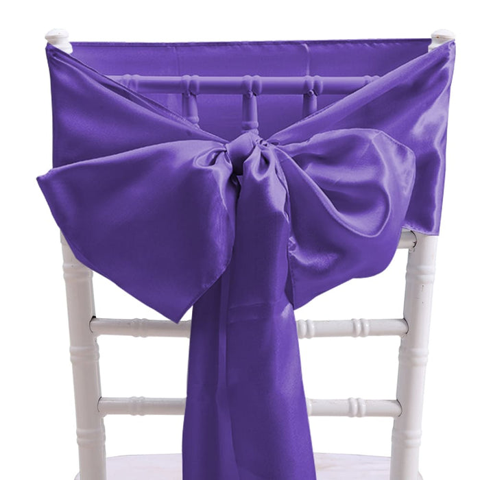 Goslash Picks 50x Satin Chair Sashes Cloth Cover Wedding