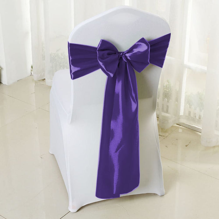 Goslash Picks 50x Satin Chair Sashes Cloth Cover Wedding