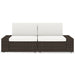 Sectional Sofa 2-seater Poly Rattan Brown Akpop