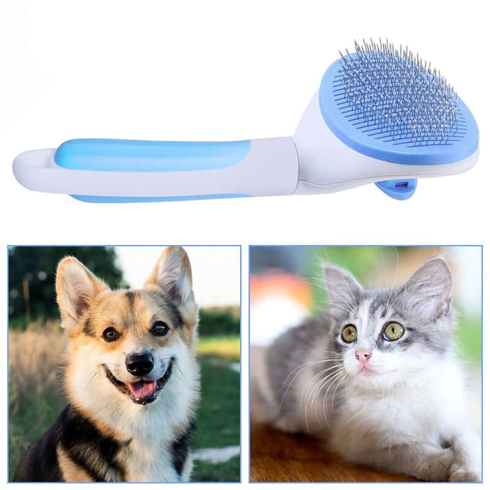 Self Cleaning Pet Grooming Slicker Comb For Shedding