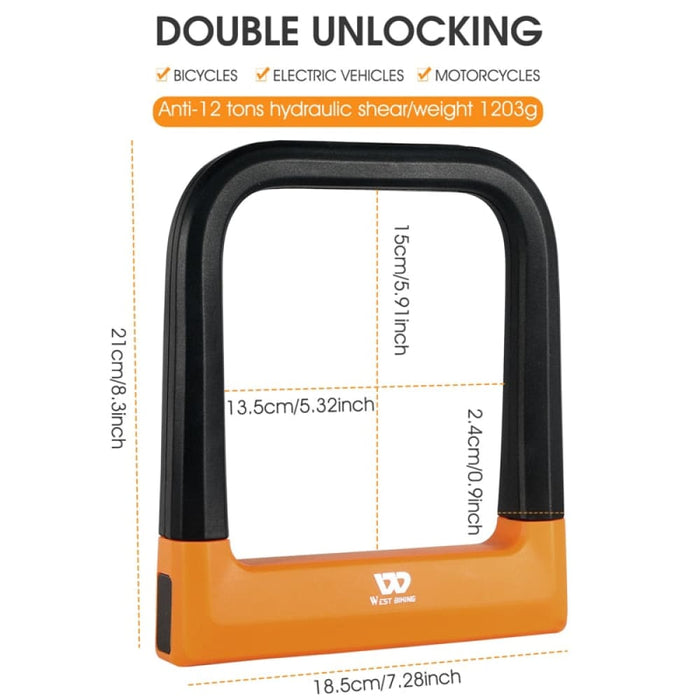 U-shape Anti-theft Super Strong Bicycle Lock