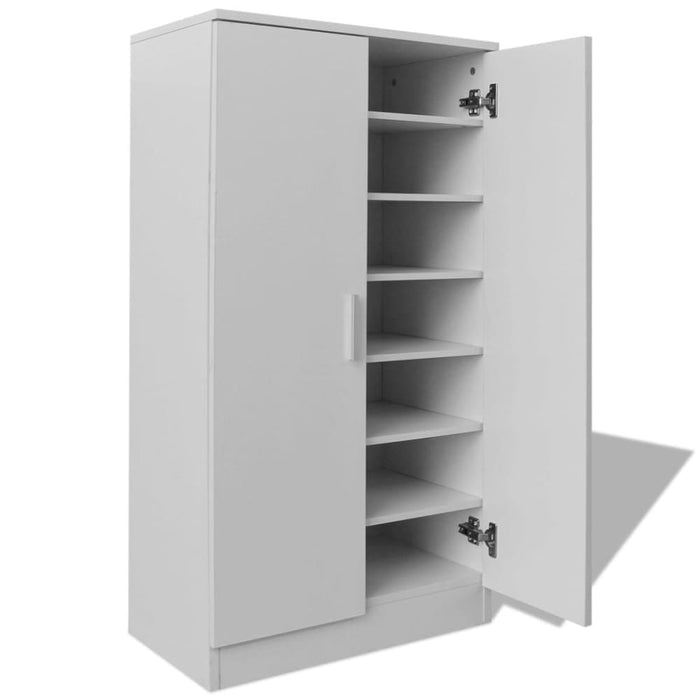 Shoe Cabinet 7 Shelves White Xatblx