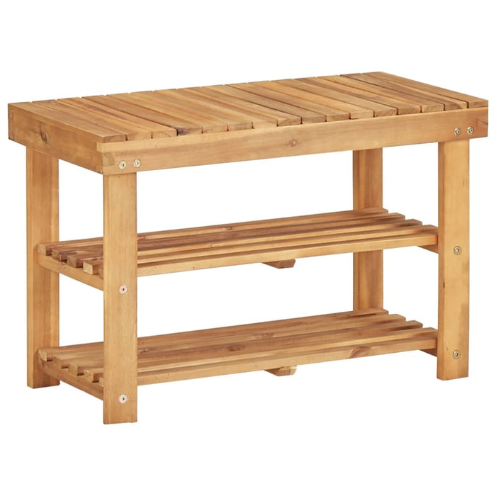 Shoe Rack 70x32x46 Cm Solid Acacia Wood Apktb