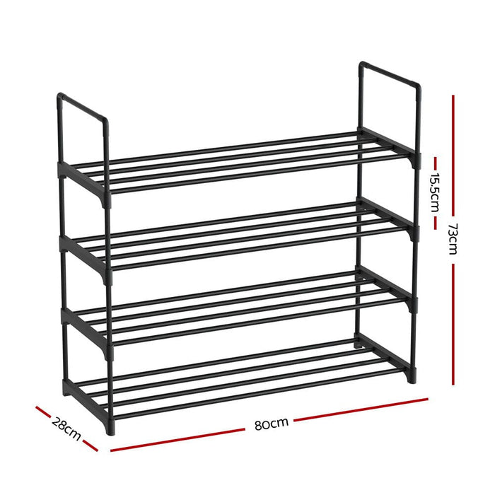 Goslash Picks Shoe Rack Stackable 4 Tiers 80cm Shoes