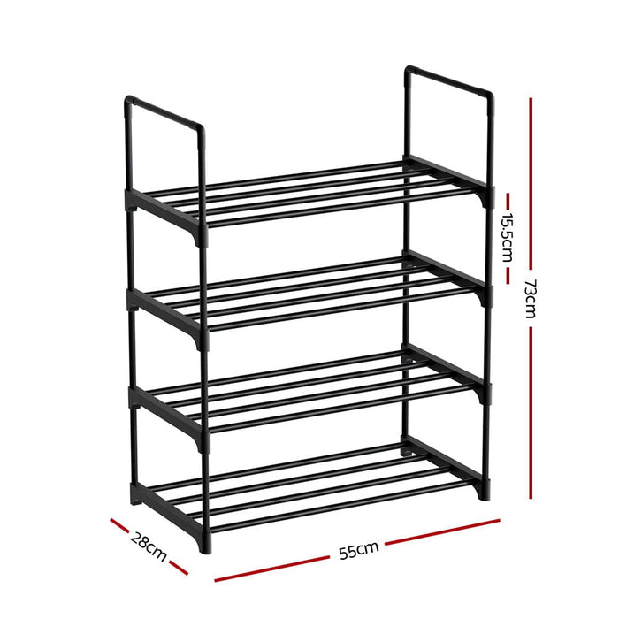 Goslash Picks Shoe Rack Stackable Shelves 4 Tiers 55cm