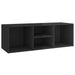 Shoe Storage Bench Glossy Look Black 105x35x35 Cm Chipboard