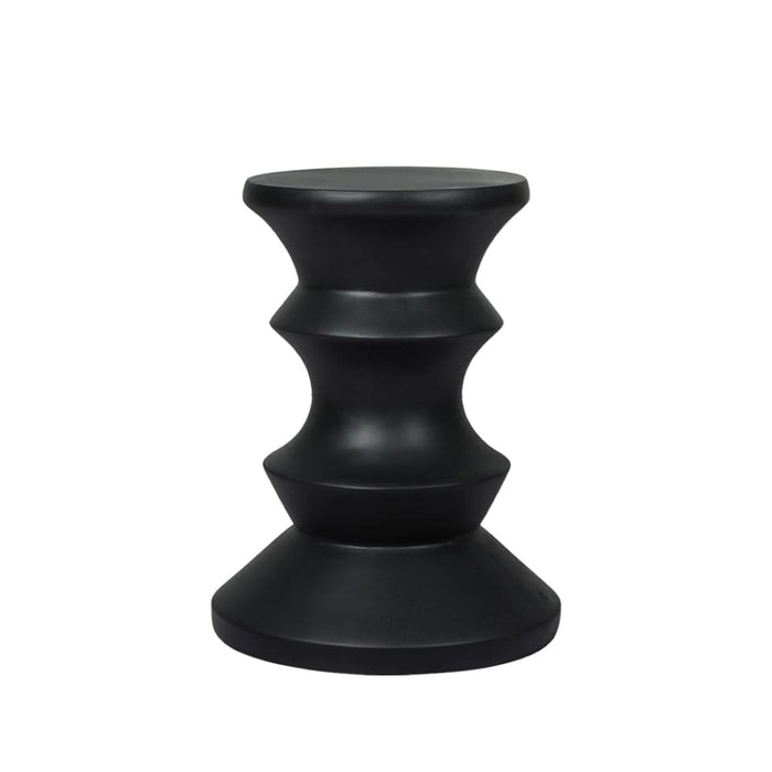 Side Table Geometric Chess Shape Magnesia Stool Stone Style