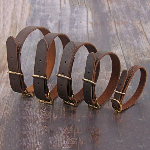 Simple Leather Design Adjustable Puppy Collar