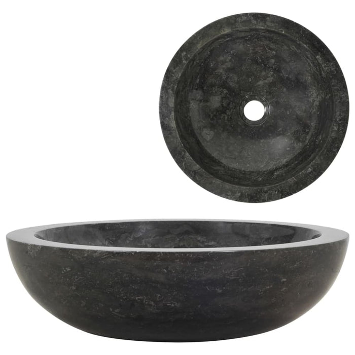 Sink 40x12 Cm Marble Black Oaxiia