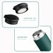 Small Portable Insulated Bottle With Leather Handle