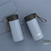 Small Portable Insulated Bottle With Leather Handle