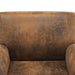 Sofa Chair Brown Faux Suede Leather Xanlon