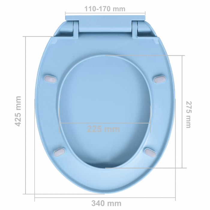 Soft-close Toilet Seat Blue Oval Oapnxx