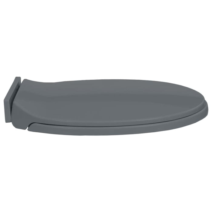 Soft-close Toilet Seat Grey Oval Oapnol