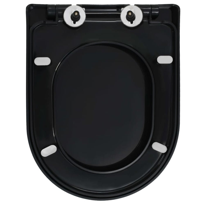 Soft - close Toilet Seat With Quick - release Design Black