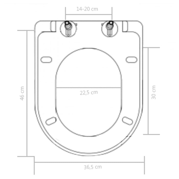 Soft - close Toilet Seat With Quick - release Design Black