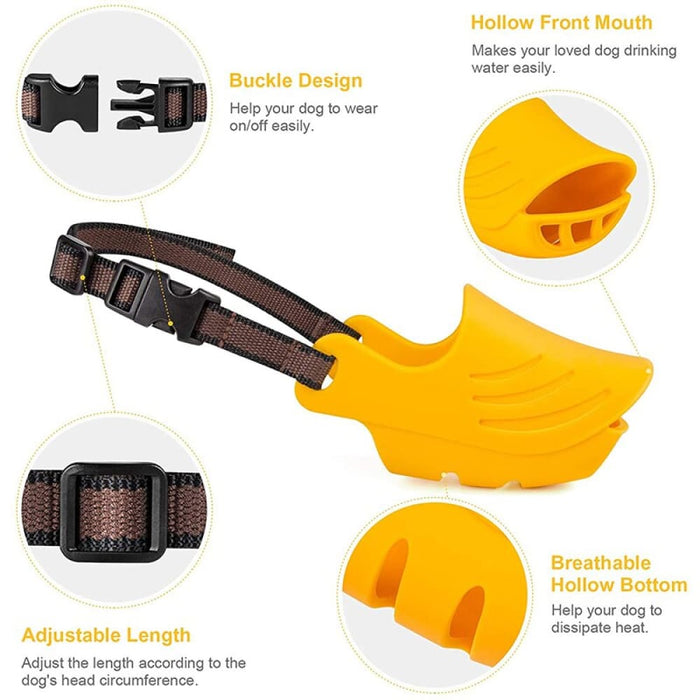 Soft Silicone Muzzle Adjustable Breathable Comfortable