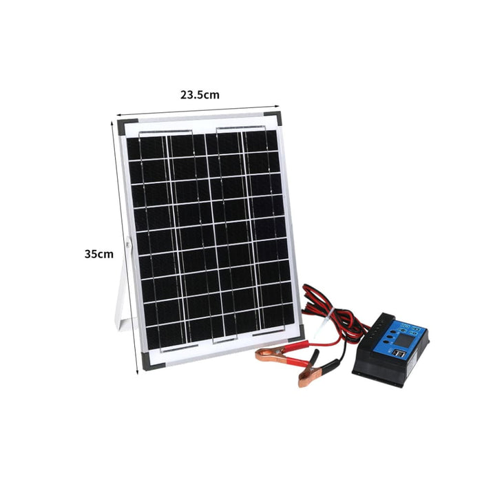 Goslash Picks 12v 10w Solar Panel Kit Mono Caravan