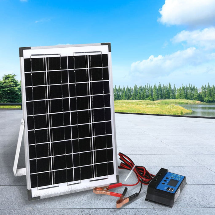 Goslash Picks 12v 10w Solar Panel Kit Mono Caravan