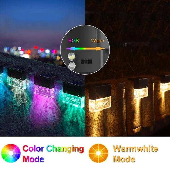 Solar Power Waterproof Rgb + warmwhite Fence Light