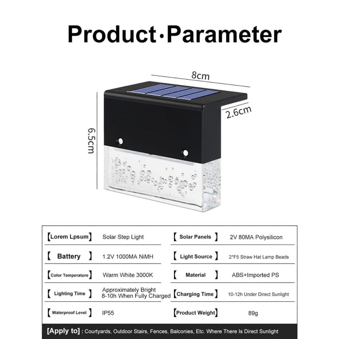 Solar Power Waterproof Rgb + warmwhite Fence Light