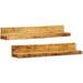 Solid Wood Wall Mounted Display Shelf 2 Pcs Xaobnn