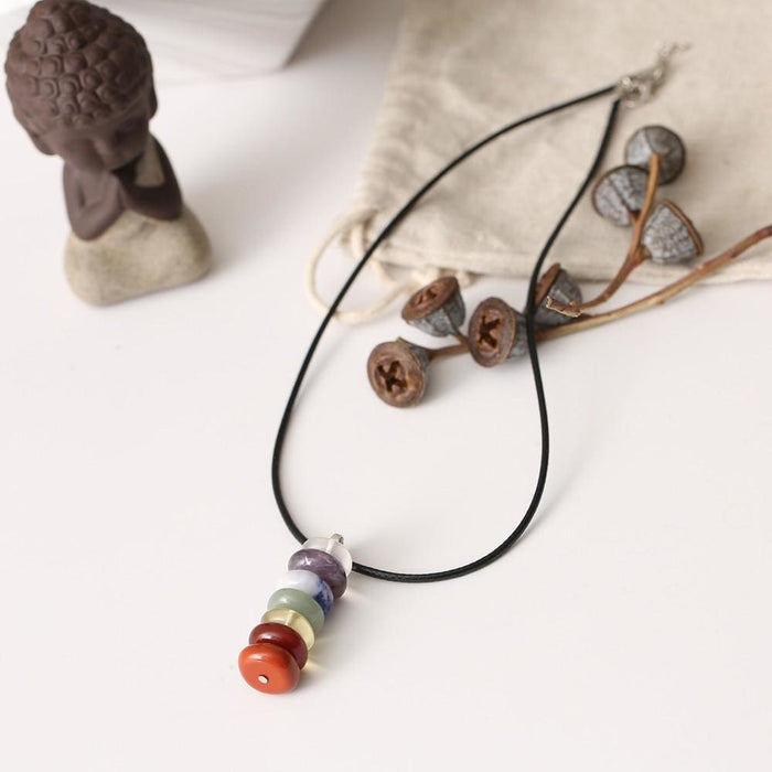 Special Design 7 Natural Stones Irregular Bead Pendant