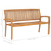 Stacking Garden Bench With Cushion Solid Teak Wood Tblttbi