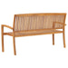 Stacking Garden Bench With Cushion Solid Teak Wood Tblttxa