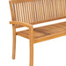 Stacking Garden Bench With Cushion Solid Teak Wood Tblttxa