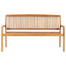 Stacking Garden Bench With Cushion Solid Teak Wood Tblttxa