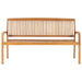 Stacking Garden Bench With Cushion Solid Teak Wood Tblttxo