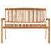 Stacking Garden Bench With Cushion Solid Teak Wood Tbltxnx