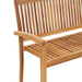 Stacking Garden Bench With Cushion Solid Teak Wood Tbltxnx