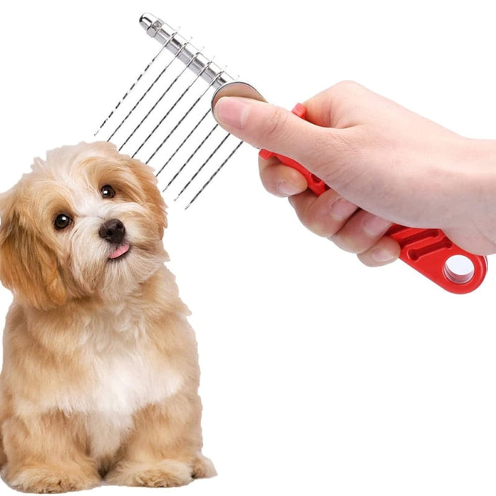 Stainless Steel Comfortable Dog Grooming Comb For Dematting