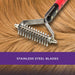 Stainless Steel Double Wide Grooming Dematting Comb