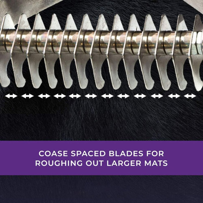 Stainless Steel Double Wide Grooming Dematting Comb