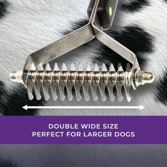 Stainless Steel Double Wide Grooming Dematting Comb